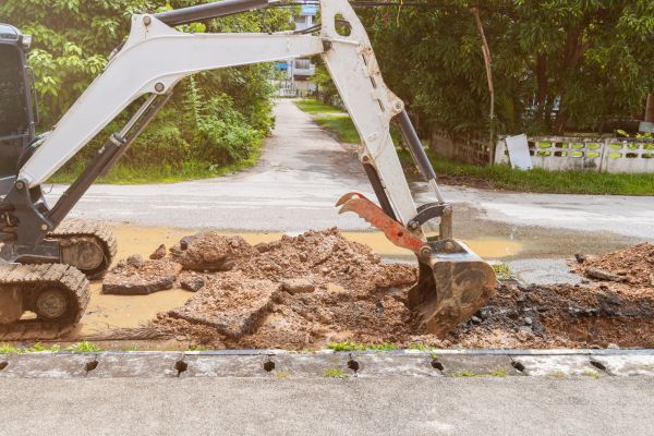 Water Line Excavation in Auburn